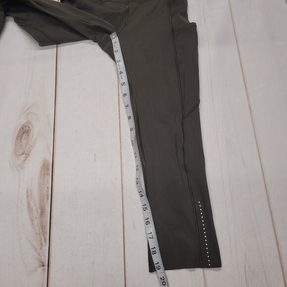 Lululemon fast and free crop II leggings nulux 19" army green - Picture 5 of 12